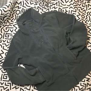 Charcoal Calvin Klein fleece tech runners jacket
